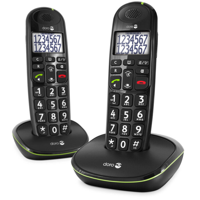 Doro Doro PhoneEasy 110 Duo DECT-Telefoonset - Extra luid & grote toetsen - Zwart