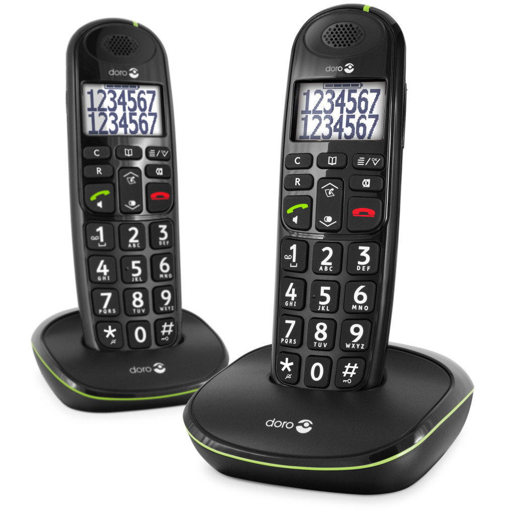 Doro Doro PhoneEasy 110 Duo DECT-Telefoonset - Extra luid & grote toetsen - Zwart
