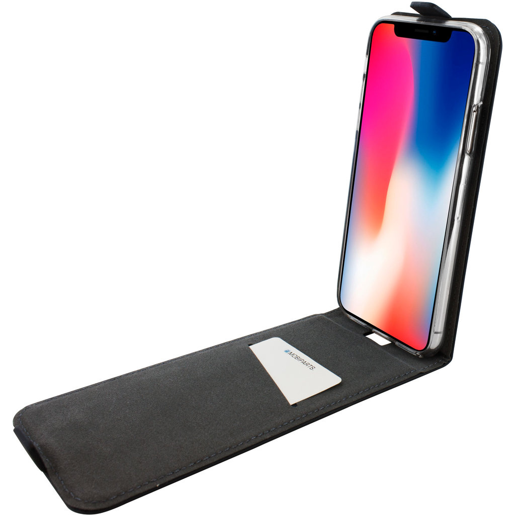 Mobiparts Mobiparts Premium Flip TPU Case voor iPhone X / XS - Zwart