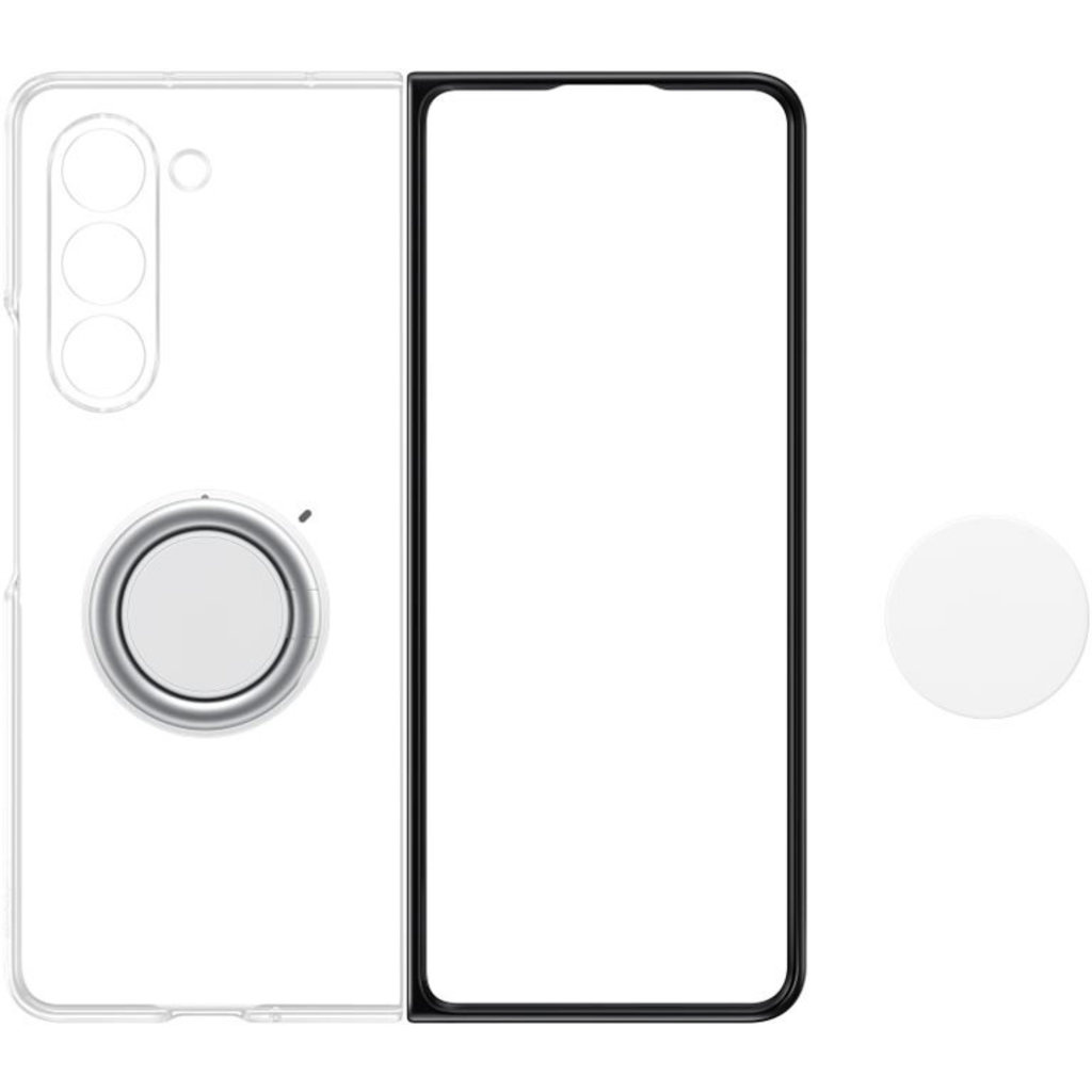 Samsung Samsung Galaxy Z Fold5 Clear Gadget Case - Transparant met Grip & Standaard