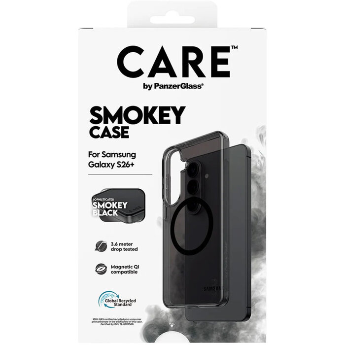 CARE by PanzerGlass CARE by PanzerGlass Urban Explorer Case Smokey w. Black Qi Samsung Galaxy S26 Plus