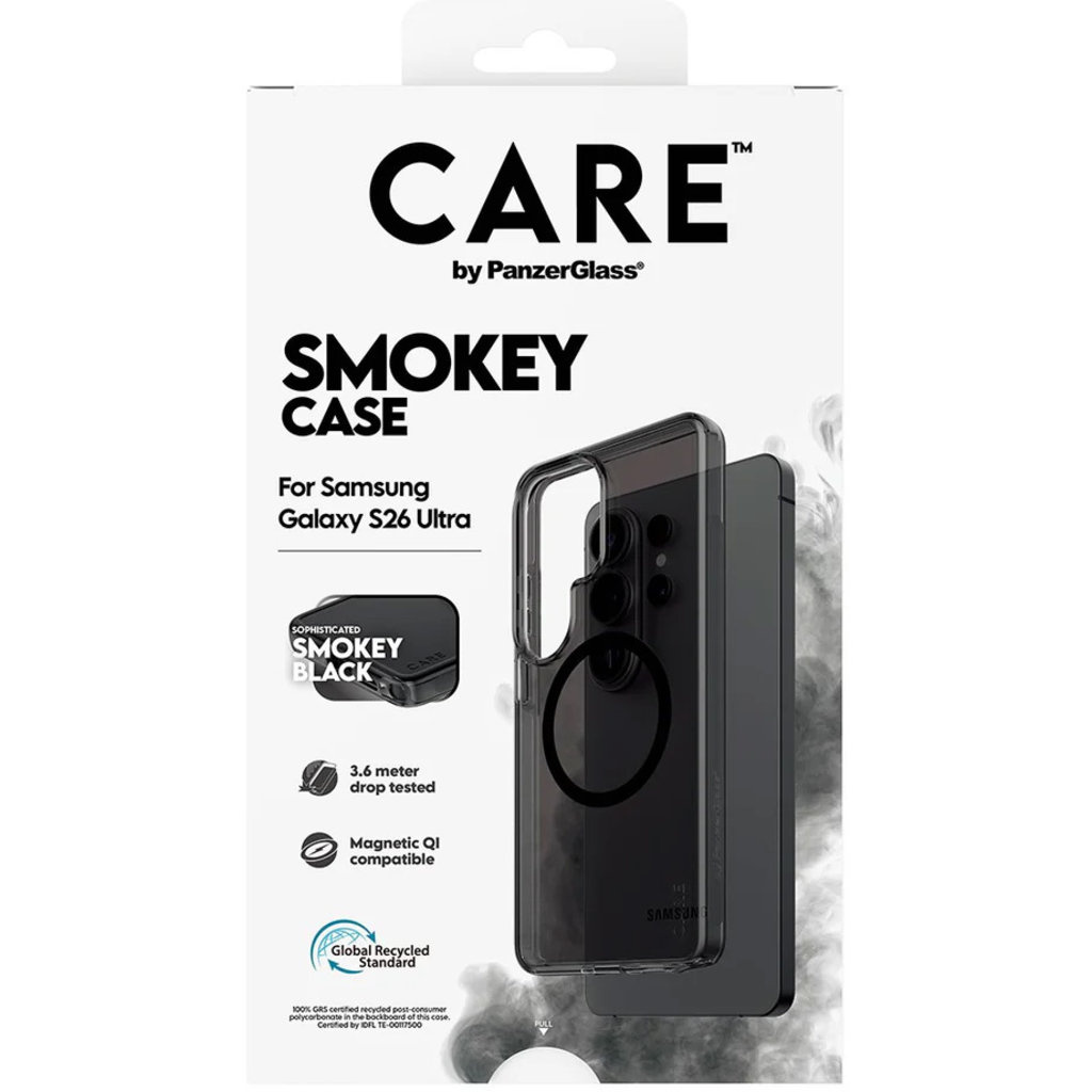CARE by PanzerGlass CARE by PanzerGlass Urban Explorer Case Smokey w. Black Qi Samsung Galaxy S26 Ultra