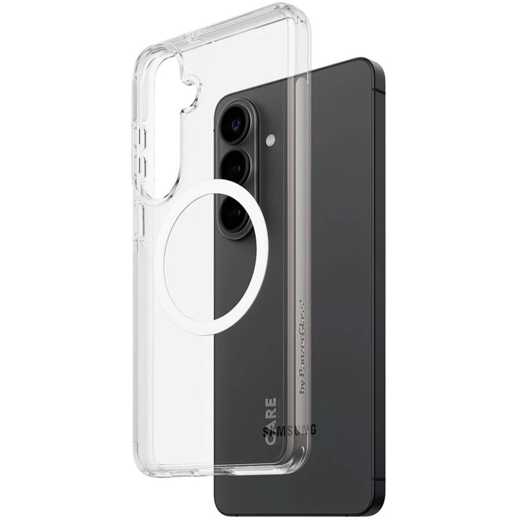 CARE by PanzerGlass CARE by PanzerGlass Urban Explorer Case Transparent w. White Qi Samsung Galaxy S26 Plus
