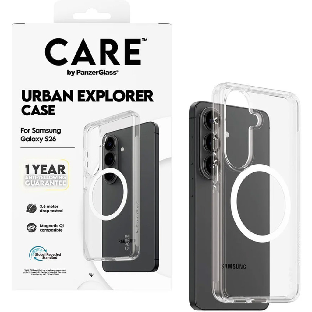 CARE by PanzerGlass PanzerGlass Urban Explorer Case voor Samsung Galaxy S26 - Transparant/Wit, foto 5 van 5