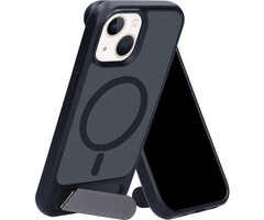 Mobiparts Mobiparts Hardcover Apple iPhone 13/14/15 with Stand Function Satin Black (Magsafe Compatible)