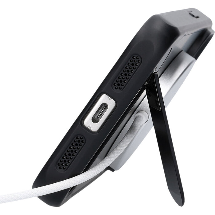 Mobiparts Mobiparts Hardcover Apple iPhone 16 with Stand Function Satin Black (Magsafe Compatible)