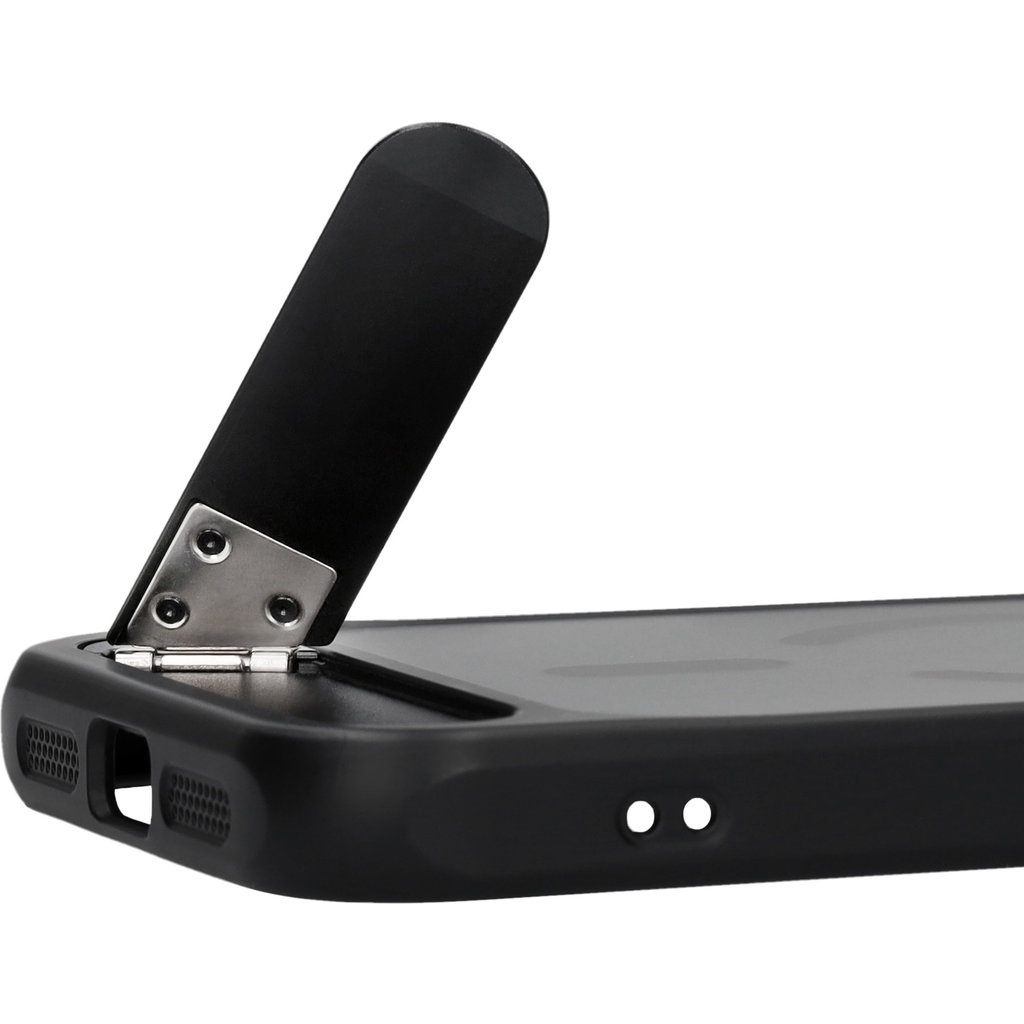 Mobiparts Mobiparts Hardcover voor iPhone 16 - MagSafe met Standaard - Zwart
