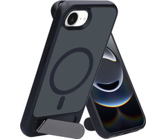 Mobiparts Mobiparts Hardcover Apple iPhone 17e/16e with Stand Function Satin Black (Magsafe Compatible)