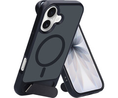 Mobiparts Mobiparts iPhone 17 Hardcover met Standaard - MagSafe Compatibel - Satin Black