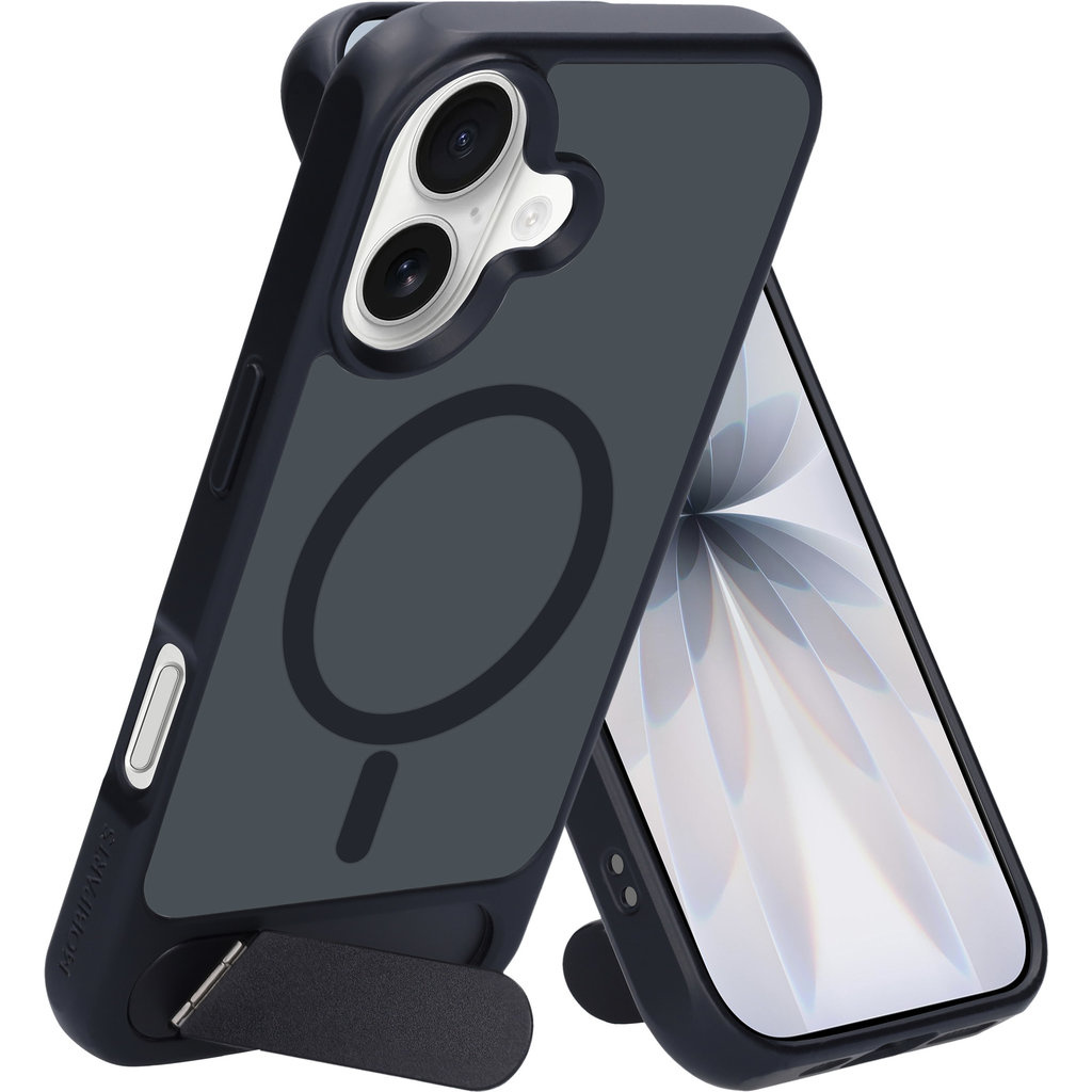 Mobiparts Mobiparts iPhone 17 Hardcover met Standaard & MagSafe - Satin Black