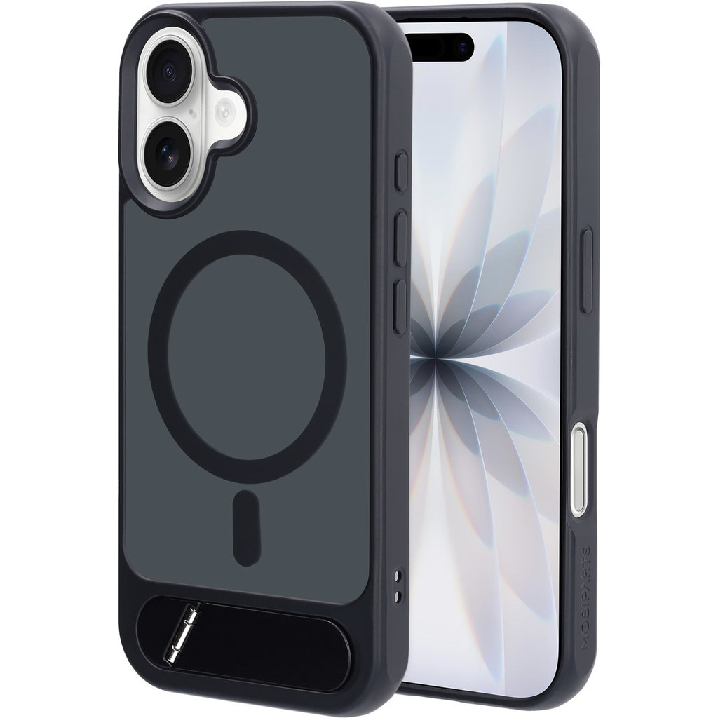 Mobiparts Mobiparts iPhone 17 Hardcover met Standaard & MagSafe - Satin Black