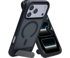 Mobiparts Mobiparts Hardcover Apple iPhone 17 Pro Max with Stand Function Satin Black (Magsafe Compatible)