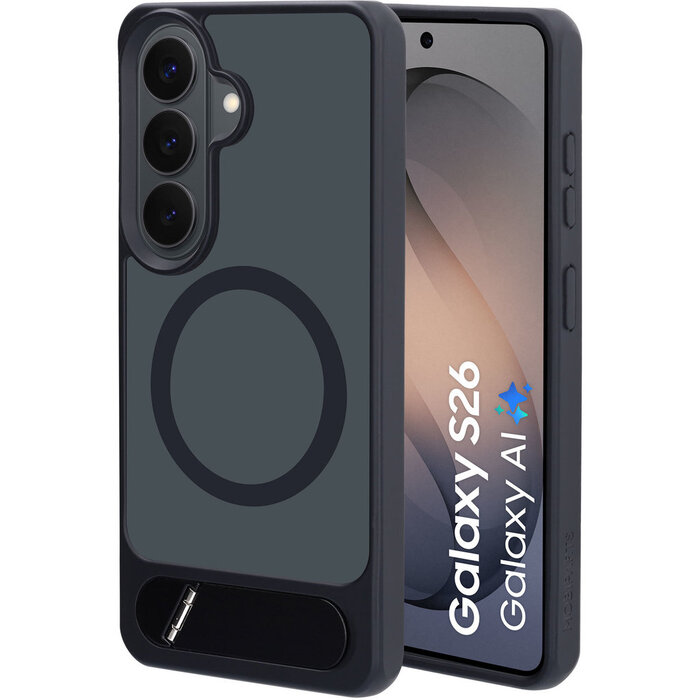 Mobiparts Mobiparts Hardcover Samsung Galaxy S26 with Stand Function Satin Black (Magsafe Compatible)