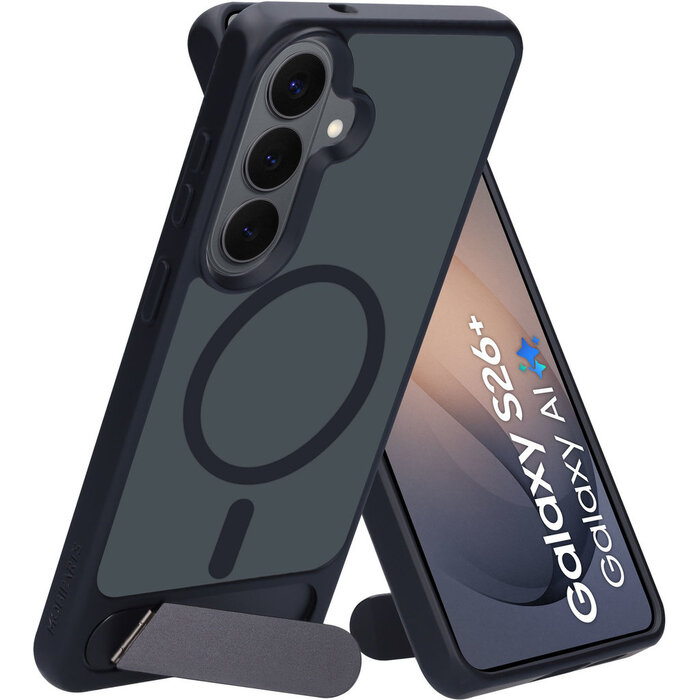 Mobiparts Mobiparts Hardcover Samsung Galaxy S26 Plus with Stand Function Satin Black (Magsafe Compatible)