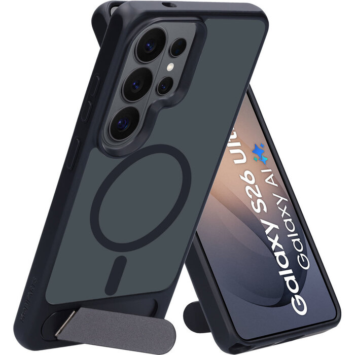 Mobiparts Mobiparts Hardcover Samsung Galaxy S26 Ultra with Stand Function Satin Black (Magsafe Compatible)