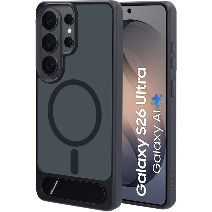 Mobiparts Mobiparts Hardcover Samsung Galaxy S26 Ultra with Stand Function Satin Black (Magsafe Compatible)