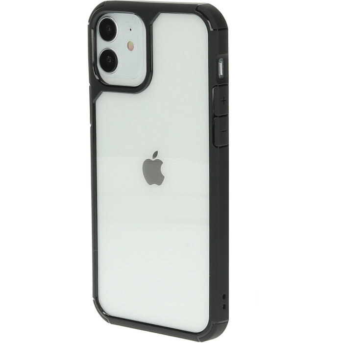 Mobiparts Mobiparts Rugged Clear Case voor iPhone 12 / 12 Pro - Zwart (Bulk)