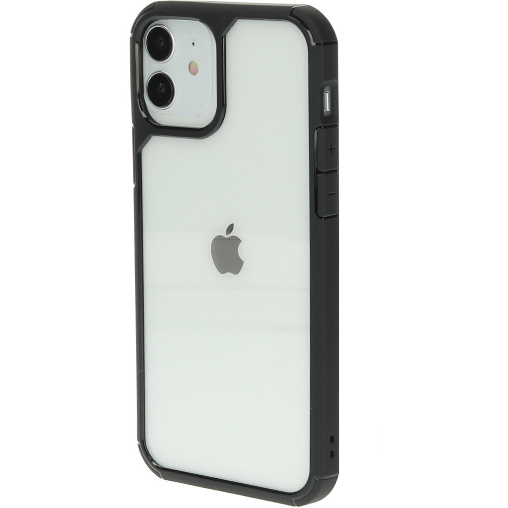 Mobiparts Mobiparts Rugged Clear Case voor iPhone 12 / 12 Pro - Zwart (Bulk)