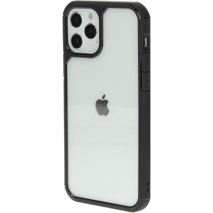 Mobiparts Mobiparts Rugged Clear Case voor iPhone 12 / 12 Pro - Zwart (Bulk)