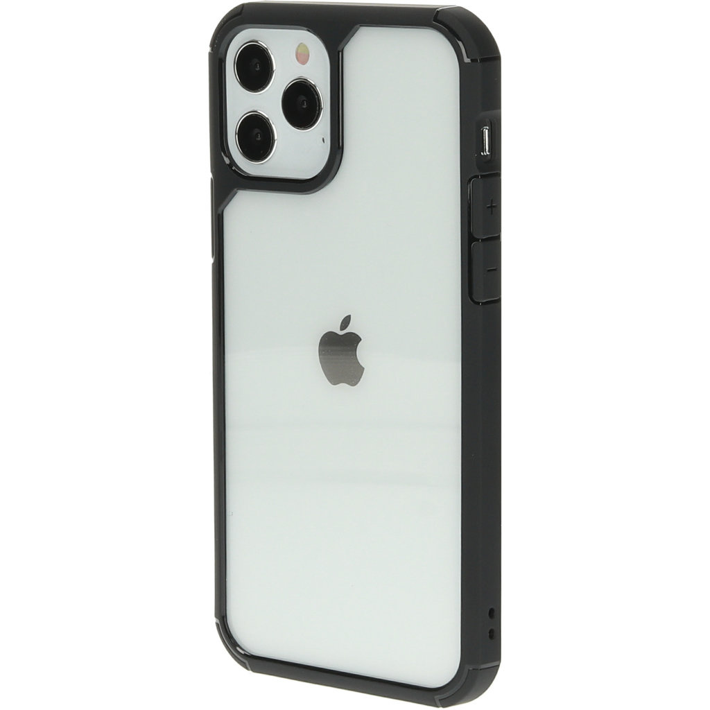 Mobiparts Mobiparts Rugged Clear Case voor iPhone 12 / 12 Pro - Zwart (Bulk)