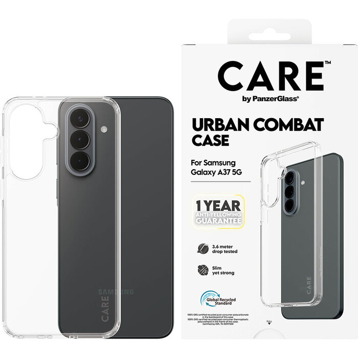 CARE by PanzerGlass PanzerGlass Urban Combat Case voor Samsung Galaxy A37 5G - Transparant