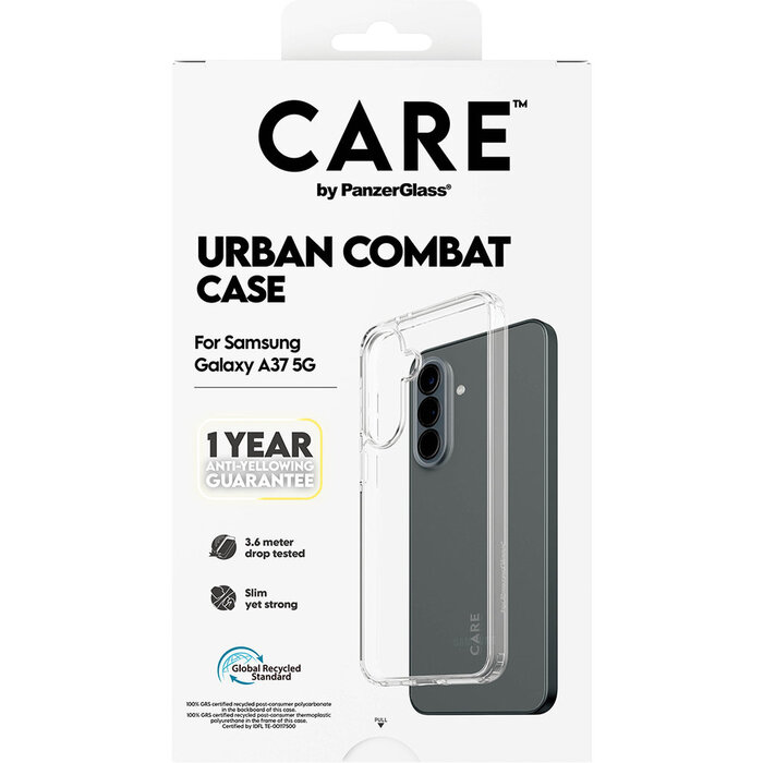 CARE by PanzerGlass PanzerGlass Urban Combat Case voor Samsung Galaxy A37 5G - Transparant