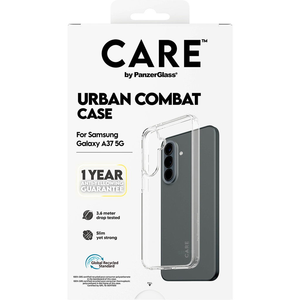 CARE by PanzerGlass PanzerGlass Urban Combat Case voor Samsung Galaxy A37 5G - Transparant