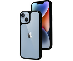 Mobiparts Mobiparts Rugged Clear Case voor iPhone 14 - Zwart - Schokbestendige Hoes