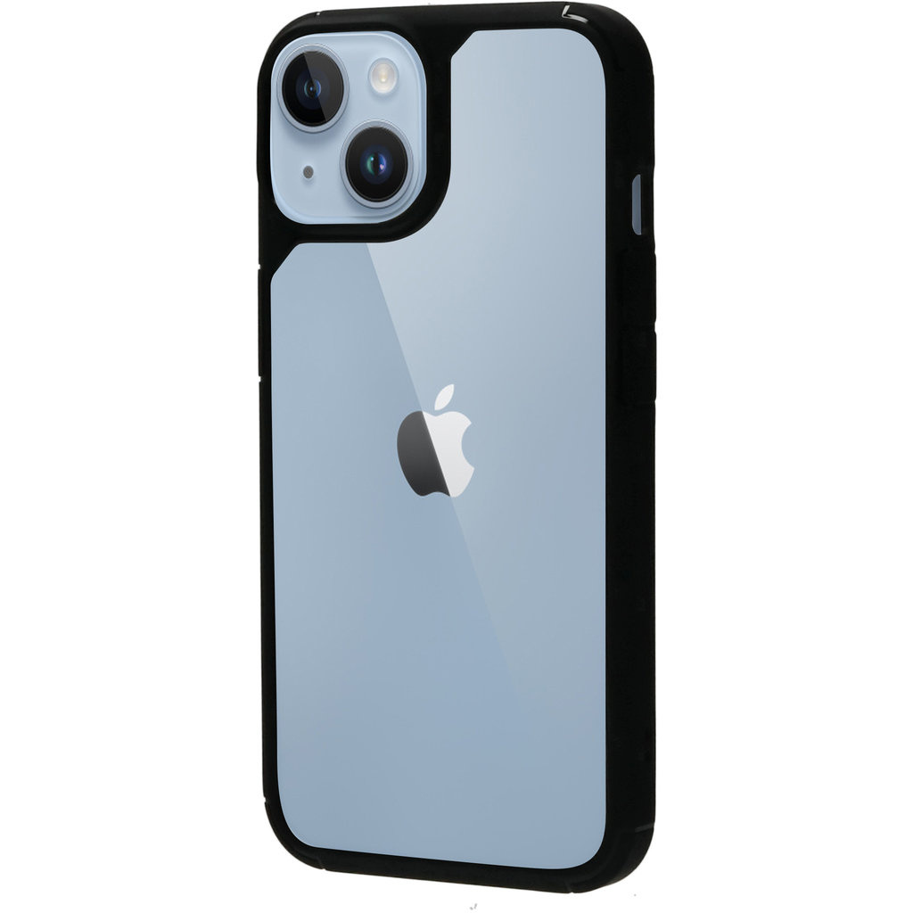 Mobiparts Mobiparts Rugged Clear Case voor iPhone 14 - Zwart