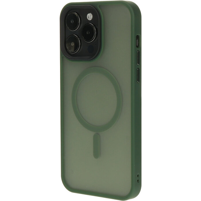 Mobiparts Mobiparts Hardcover voor iPhone 14 Pro Max - Satijn Groen - MagSafe