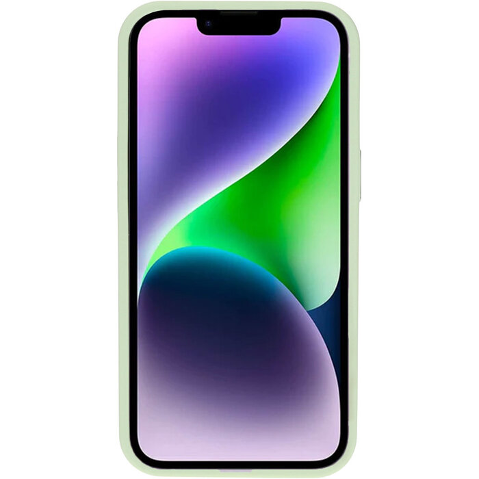 Mobiparts Mobiparts Hardcover Apple iPhone 14/13 Satin Light Green Ltd Edition (Magsafe Compatible)