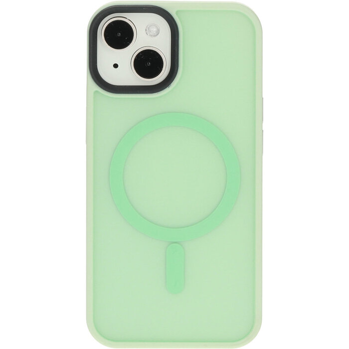 Mobiparts Mobiparts MagSafe Hardcover voor Apple iPhone 14 / 13 - Satin Light Green