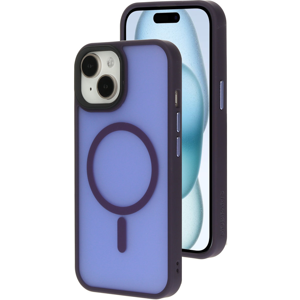 Mobiparts Mobiparts Hardcover Apple iPhone 15 - MagSafe Compatibel - Satin Purple