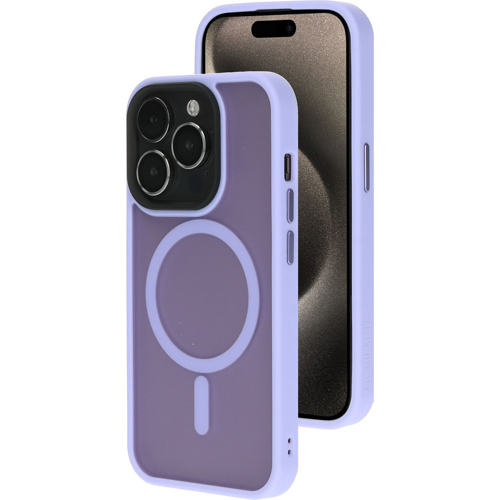 Mobiparts Mobiparts Hardcover voor iPhone 15 Pro - Satin Lila (MagSafe)
