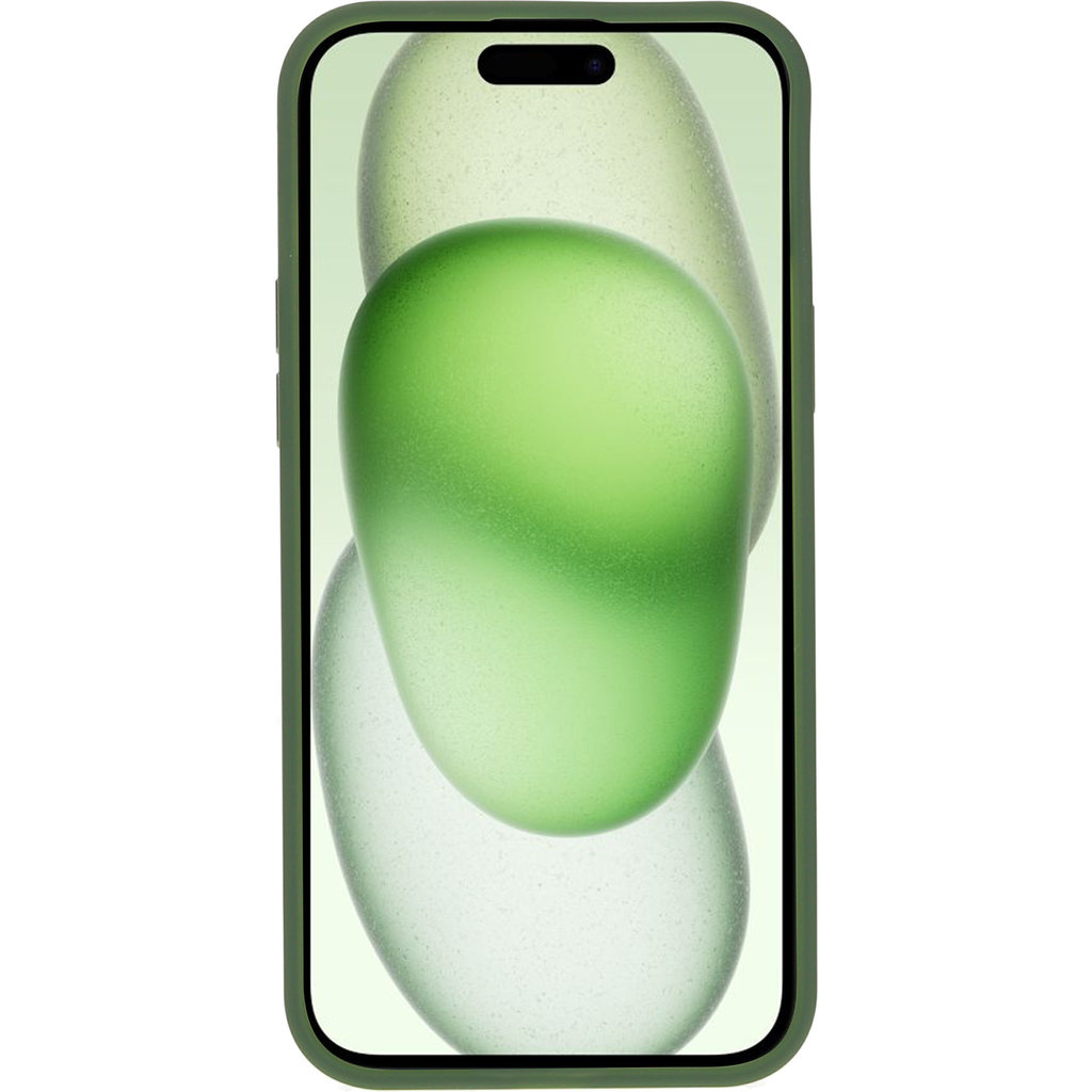 Mobiparts Mobiparts Hardcover voor Apple iPhone 15 Plus - MagSafe - Satijn Groen