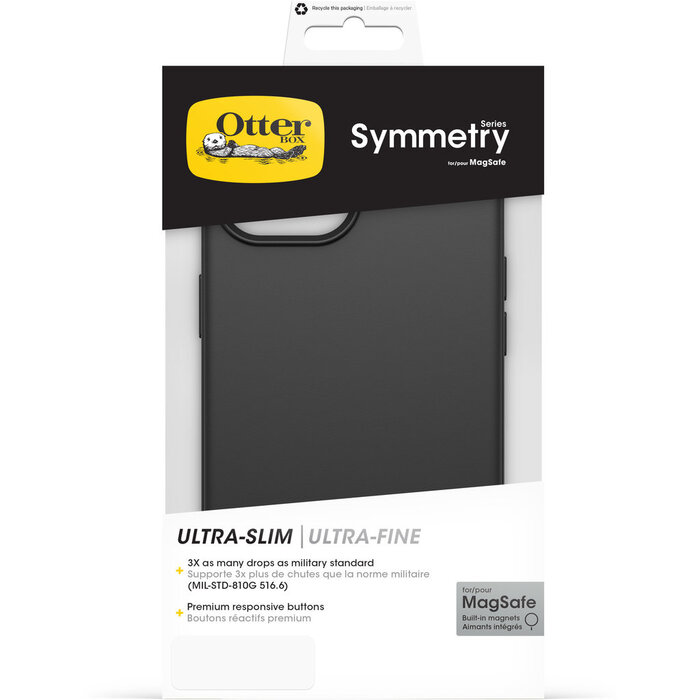 Otterbox OtterBox Symmetry MagSafe Hoesje voor iPhone 17e / 16e / 15 / 14 / 13 - Zwart