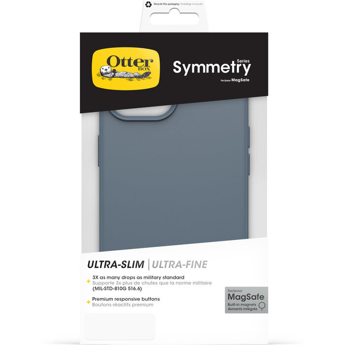 Otterbox OtterBox Symmetry Series MagSafe Hoesje voor Apple iPhone 17e, 16e, 15, 14 en 13 - Blauw