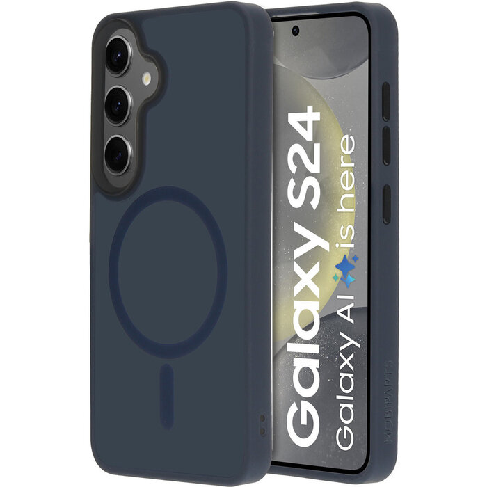 Mobiparts Mobiparts MagSafe Hardcover voor Samsung Galaxy S24 - Satijnblauw