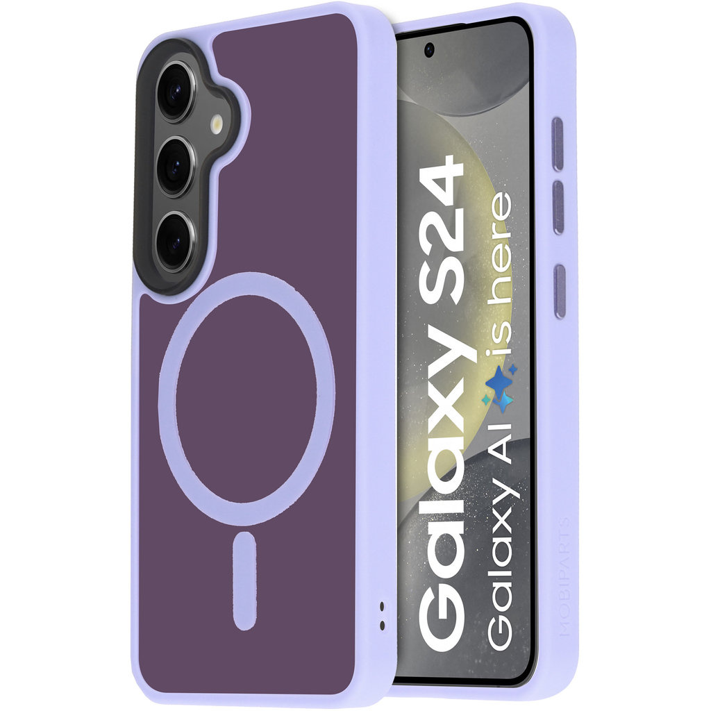 Mobiparts Mobiparts MagSafe Hardcover voor Samsung Galaxy S24 - Satin Lila