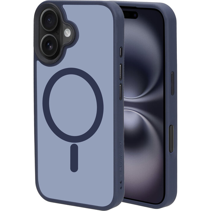 Mobiparts Mobiparts Hardcover voor iPhone 16 - Satin Blue - MagSafe Compatibel