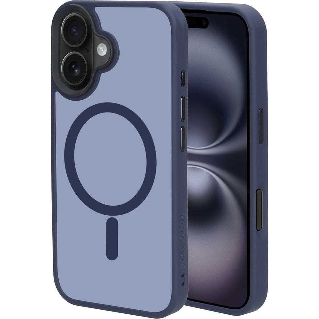 Mobiparts Mobiparts Hardcover voor iPhone 16 - Satin Blue - MagSafe Compatibel