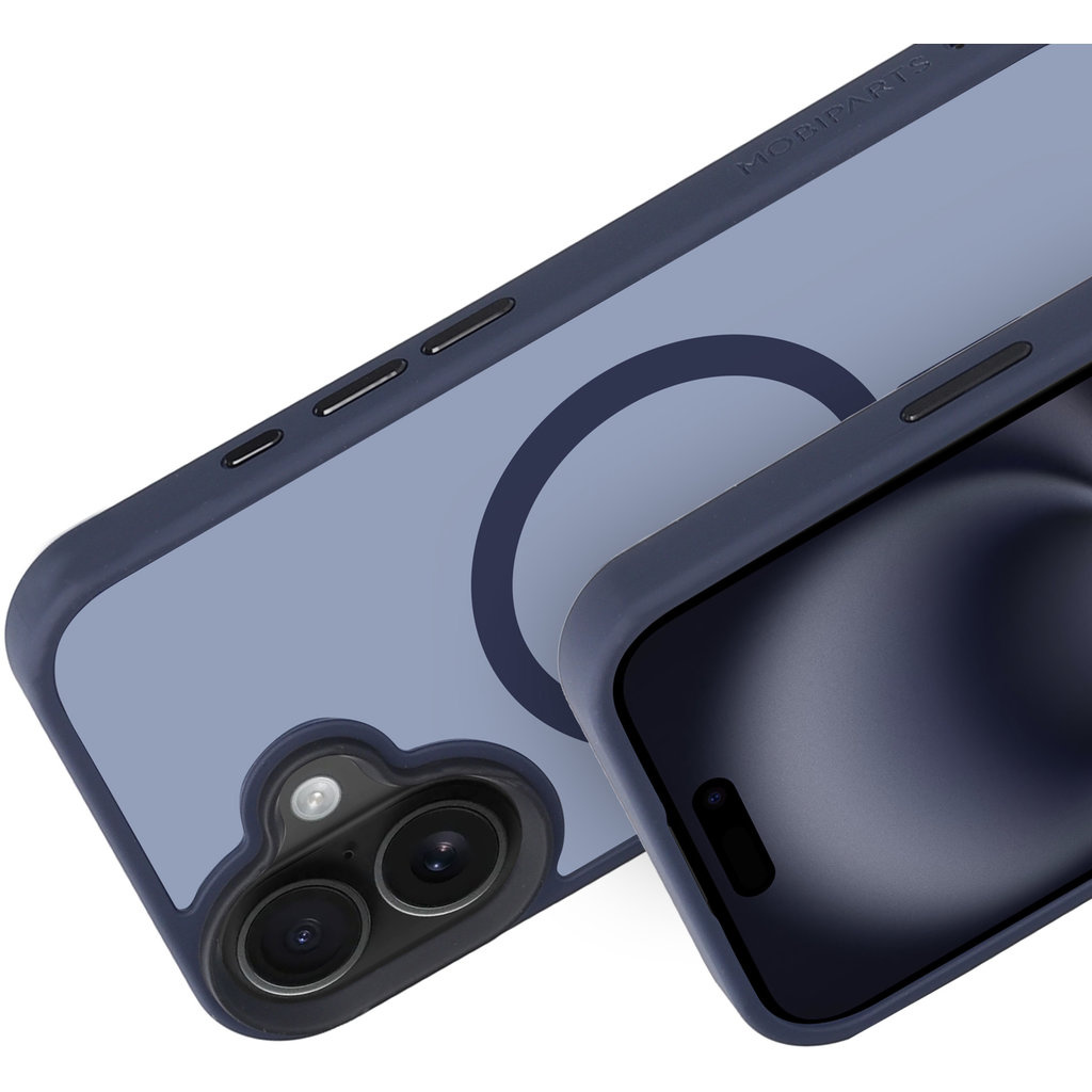Mobiparts Mobiparts Hardcover voor iPhone 16 - Satin Blue - MagSafe Compatibel