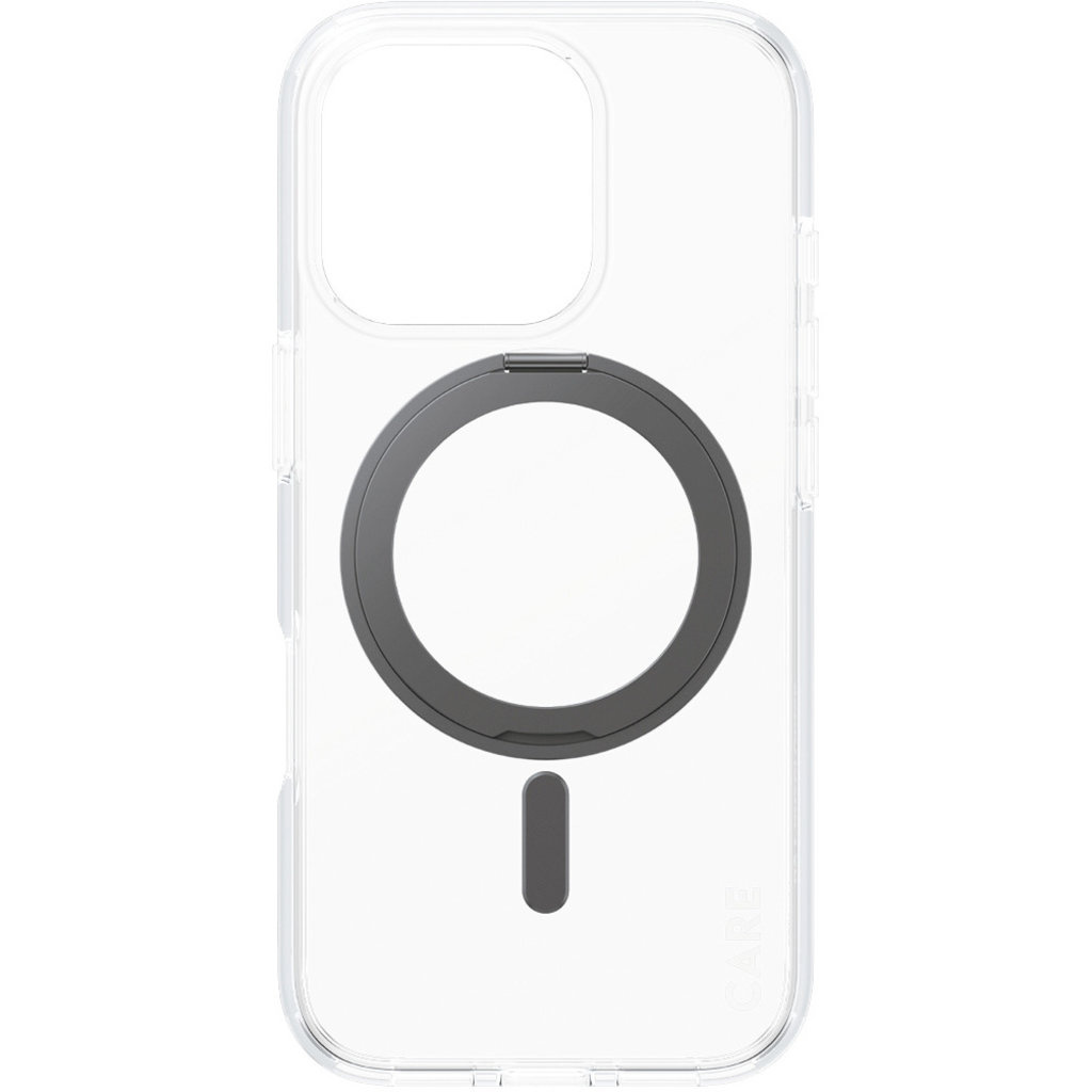 CARE by PanzerGlass PanzerGlass CARE Case voor iPhone 16 Pro - Transparant met MagSafe & Kickstand