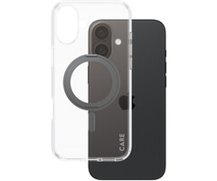 CARE by PanzerGlass CARE by PanzerGlass Feature Case Transparent w. Black Kickstand & MagSafe iPhone 16 Plus