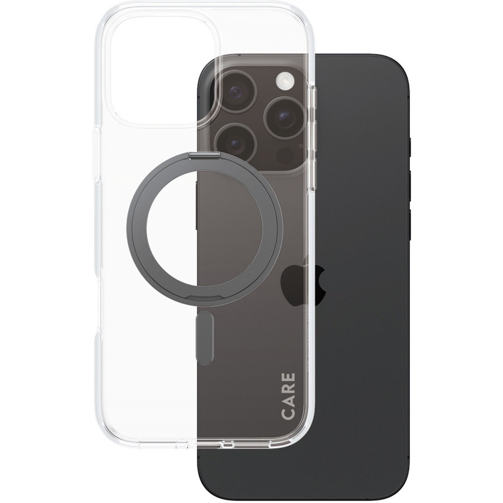 CARE by PanzerGlass PanzerGlass CARE Case iPhone 16 Pro Max - Transparant met MagSafe & Stand