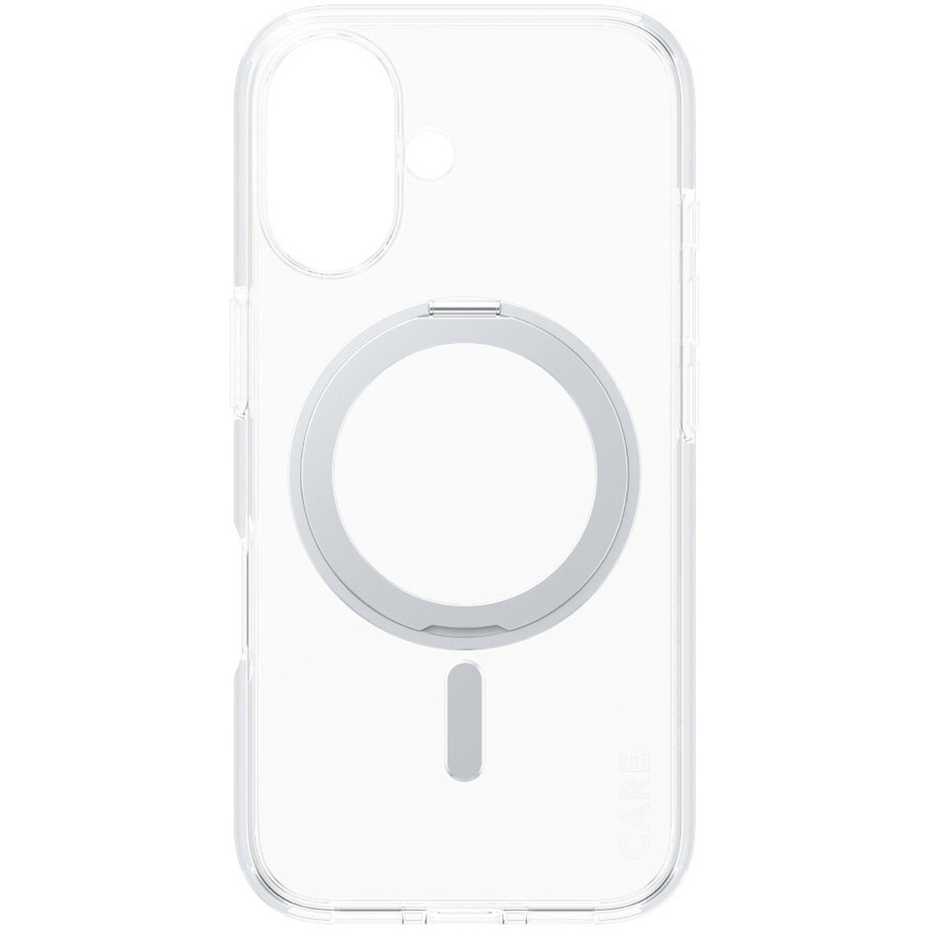 CARE by PanzerGlass PanzerGlass CARE iPhone 16 Hoesje - Transparant met MagSafe & Kickstand