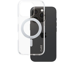 CARE by PanzerGlass CARE by PanzerGlass Feature Case Transparent w. Silver Kickstand & MagSafe iPhone 16 Pro