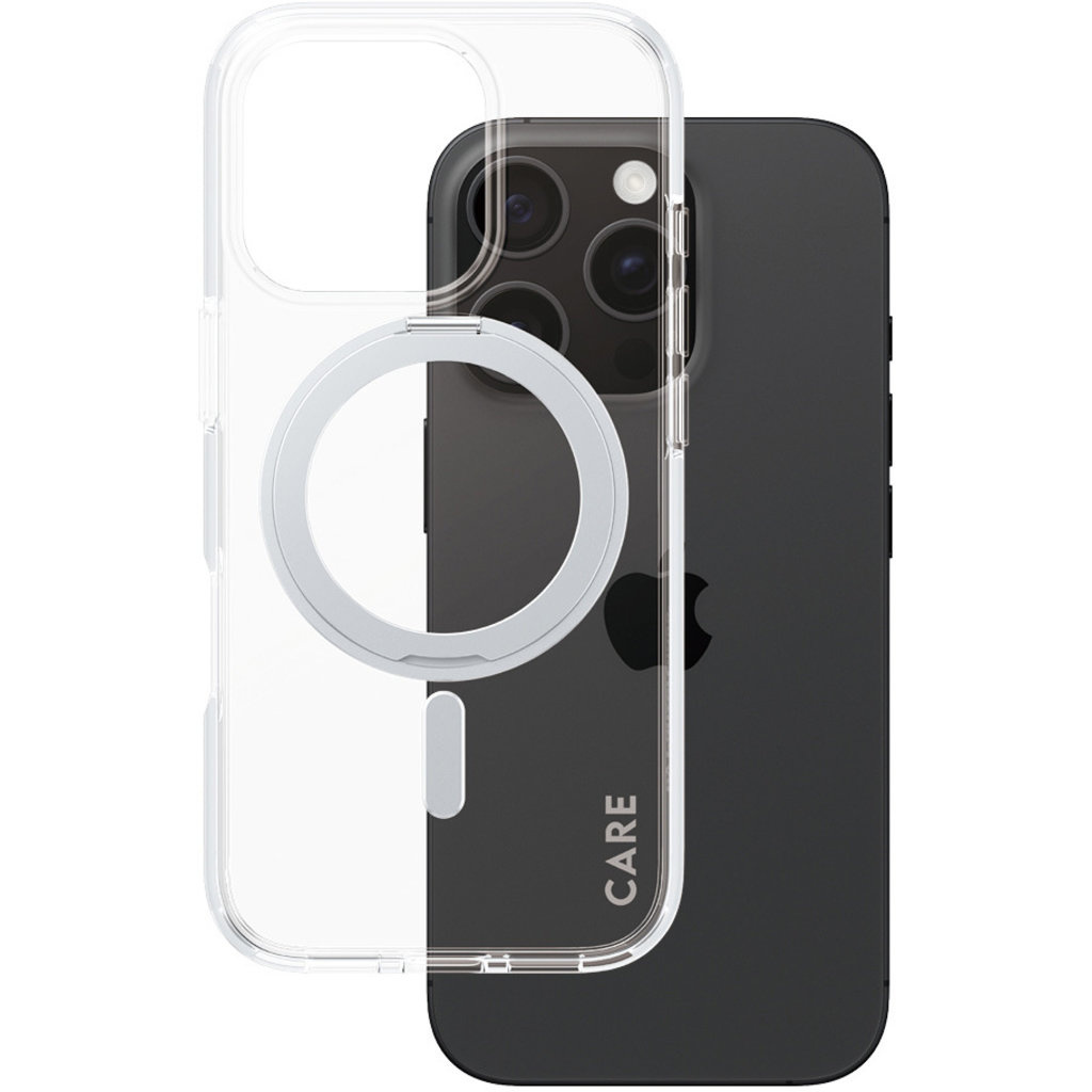 CARE by PanzerGlass PanzerGlass CARE Case iPhone 16 Pro - Transparant met MagSafe & Kickstand