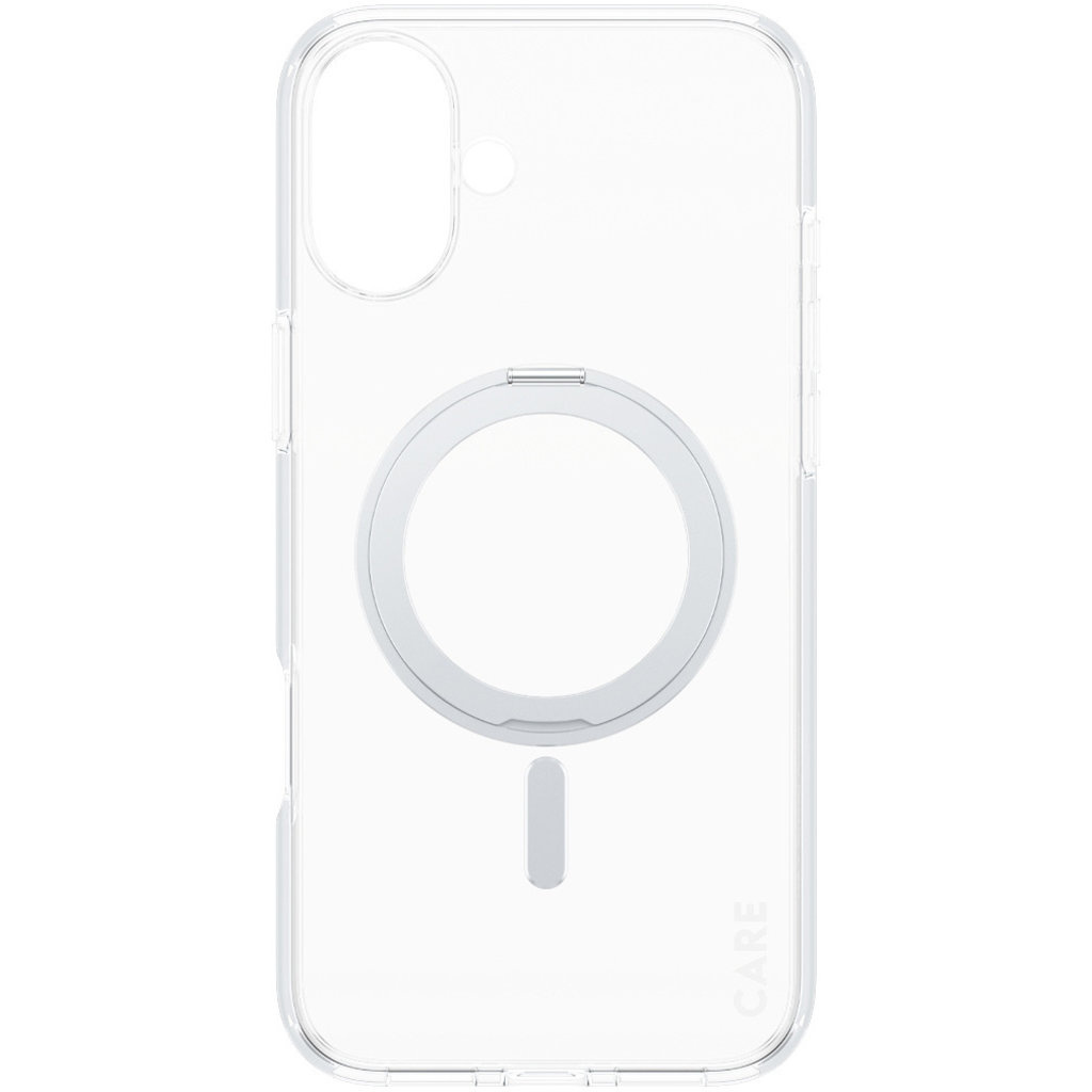 CARE by PanzerGlass PanzerGlass CARE Case voor iPhone 16 Plus - Transparant met MagSafe & Kickstand