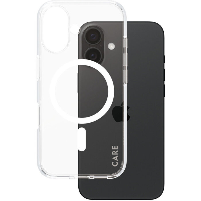 CARE by PanzerGlass CARE by PanzerGlass Flagship Case Transparent Urban Combat w. White MagSafe iPhone 16